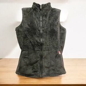 The North Face Women's Black Fleece Full Zip Sleeveless Vest Zip Pockets Size M